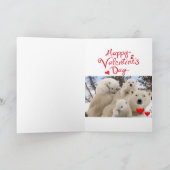 Valentijnsdag Wenskaart Polar Beer Feestdagen Kaart (Binnen)