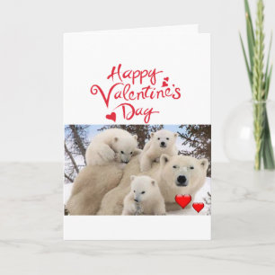 Valentijnsdag Wenskaart Polar Beer Feestdagen Kaart