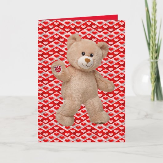 Valentijnsdag Wenskaart Teddy Bear Feestdagen Kaart (Voorkant)