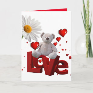 Valentijnsdag Wenskaart Teddy Bear Feestdagen Kaart
