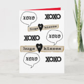 Valentijnsdag Wenskaart Xoxo Hearts Feestdagen Kaart (Voorkant)