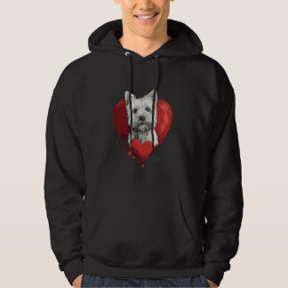 Valentijnsdag West Highland White Terrier Hoodie