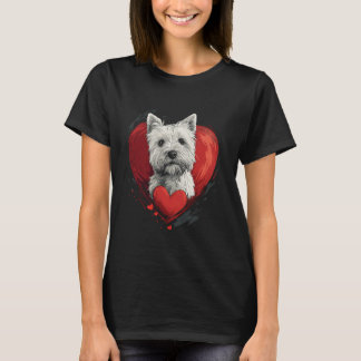 Valentijnsdag West Highland White Terrier T-shirt