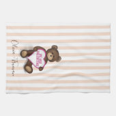 Valentijnsdag Whimsical Cute Teddy Bear Theedoek (Horizontaal)