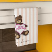 Valentijnsdag Whimsical Cute Teddy Bear Theedoek