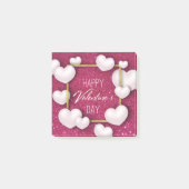 Valentijnsdag White Heart Glitter Post-it® notes (Voorkant)
