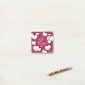 Valentijnsdag White Heart Glitter Post-it® notes (Op bureau)