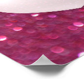 Valentijnsdag White Hearts Glitter Poster Print (Hoek)