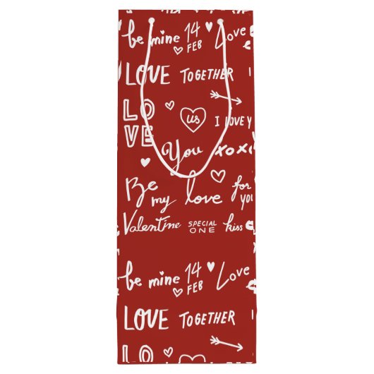 Valentijnsdag Wijn Cadeautas (Achterkant)