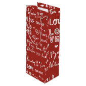 Valentijnsdag Wijn Cadeautas (Voorkant Gekanteld)