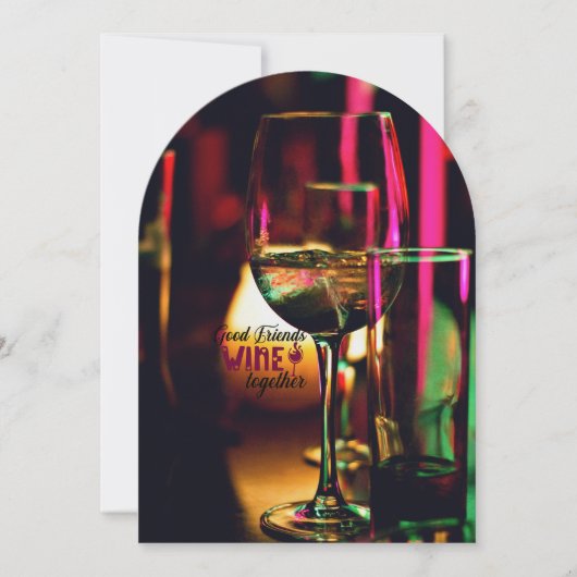 Valentijnsdag Wijn Charcuterie Vriendenfeest Kaart (Voorkant)