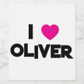 Valentijnsdag Wijn Etiket (Enkel label)