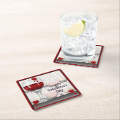 Valentijnsdag Wijntesteeltpartij Kartonnen Onderzetters (Insitu)