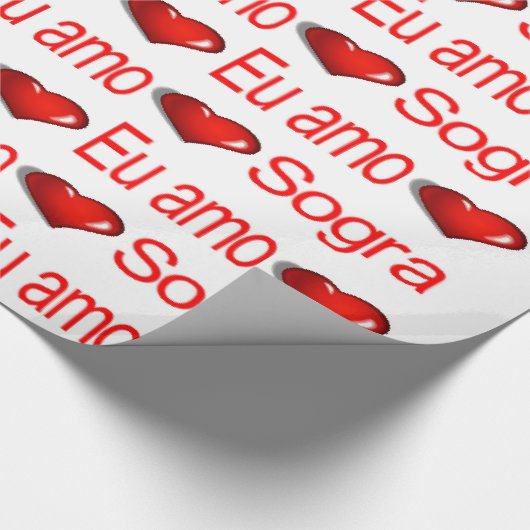 Valentijnsdag wikkelpapier eu amo sogra moeder cadeaupapier (Hoek)