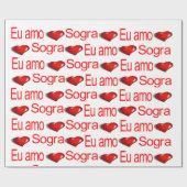 Valentijnsdag wikkelpapier eu amo sogra moeder cadeaupapier (Vlak)