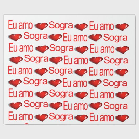 Valentijnsdag wikkelpapier eu amo sogra moeder cadeaupapier (Vlak)