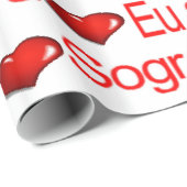Valentijnsdag wikkelpapier eu amo sogra moeder cadeaupapier (Rol Hoek)