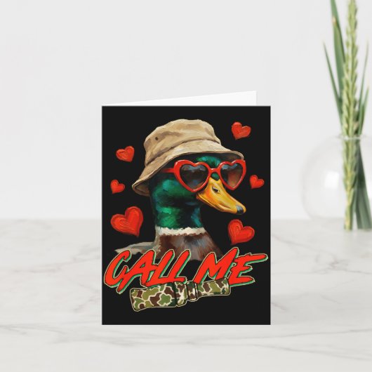 Valentijnsdag Wilde Eend Jacht Jager Camo C Kaart (Voorkant)