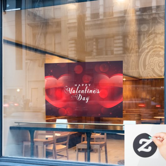 Valentijnsdag Windows Cling Raamsticker (Cafe Raam)