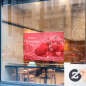 Valentijnsdag Windows Cling Raamsticker (Cafe Raam)