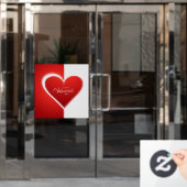 Valentijnsdag Windows Cling Raamsticker (Kantoordeur)