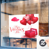 Valentijnsdag Windows Cling Raamsticker (Cafe Raam)