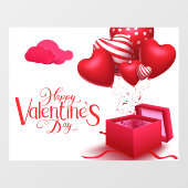 Valentijnsdag Windows Cling Raamsticker (Vel)