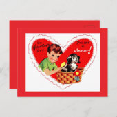 Valentijnsdag Winner Holiday Briefkaart (Voorkant / Achterkant)