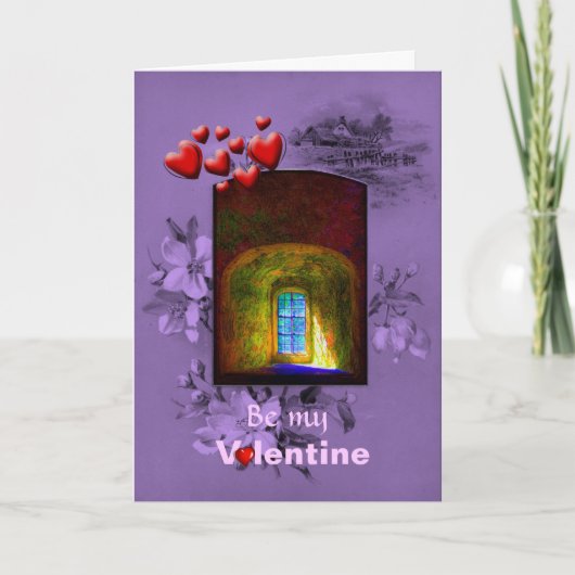 Valentijnsdag Wishing Window - Be Mine Feestdagen Kaart (Voorkant)