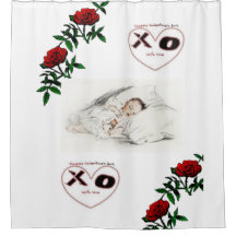 Valentijnsdag wit schoengordijn