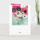 VALENTIJNSDAG WITTE PINKROSSEN, ANEMONSENSTROMEN FEESTDAGEN KAART (Achterkant)