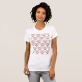 Valentijnsdag Witte T-shirt Met Harten (Voorkant volledig)
