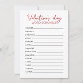 Valentijnsdag Woordzoekspel spel kaart (Voorkant)