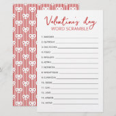 Valentijnsdag Word Scramble Game-game (Voorkant / Achterkant)