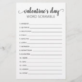 Valentijnsdag Word Scramble Game-game (Voorkant)