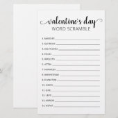 Valentijnsdag Word Scramble Game-game (Voorkant / Achterkant)