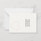 Valentijnsdag Word-zoekopdracht bevestigen Notitiekaartje (Achterkant)