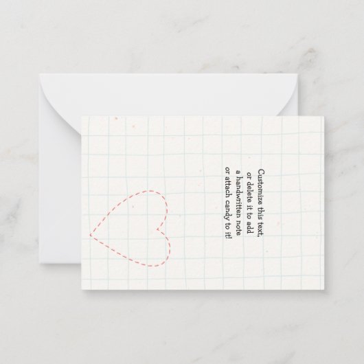 Valentijnsdag Word-zoekopdracht bevestigen Notitiekaartje (Achterkant)