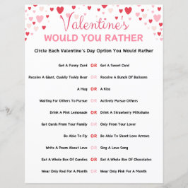 Valentijnsdag Would You Rather Spel
