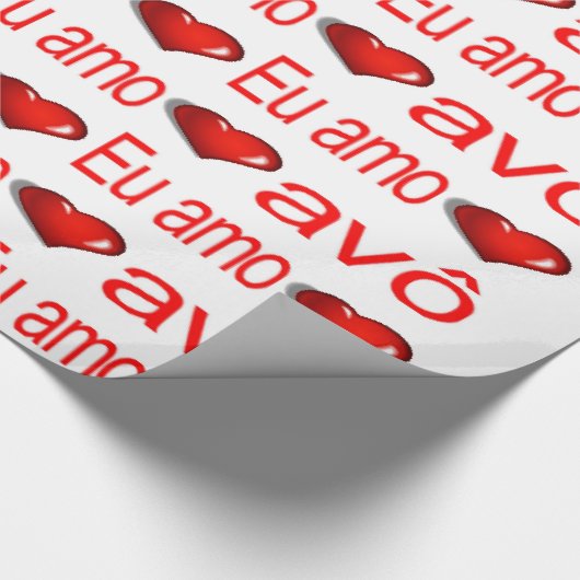 Valentijnsdag Wrapping Paper Eu amo avô Hearts Cadeaupapier (Hoek)