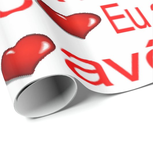 Valentijnsdag Wrapping Paper Eu amo avô Hearts Cadeaupapier (Rol Hoek)