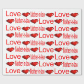 Valentijnsdag Wrapping Paper Love Mother in Law Cadeaupapier (Vlak)