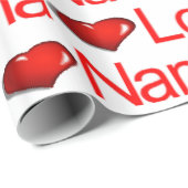 Valentijnsdag Wrapping Paper Love NanaRed Hearts Cadeaupapier (Rol Hoek)