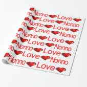 Valentijnsdag Wrapping Paper Love Nunno Hearts Cadeaupapier (Uitgerold)