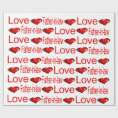 Valentijnsdag Wrapping Paper Love Vader in de wet Cadeaupapier (Vlak)