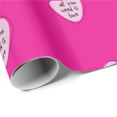 Valentijnsdag Wrapping Papier Roze Harten Liefde (Rol Hoek)