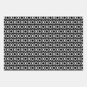 Valentijnsdag X O X O zwart wit Inpakpapier Vel (Voorkant 2)