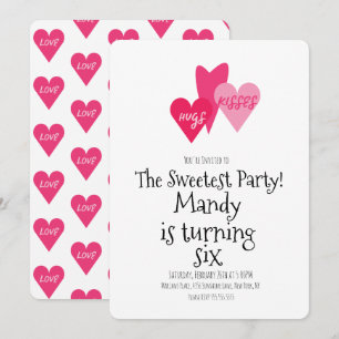 Valentijnsdag XOXO Knuffels Kusjes Hart Feestje Kaart