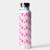 Valentijnsdag XOXO Roze patroongalentine Waterfles (Rechts)