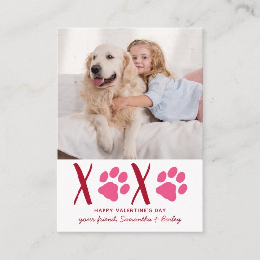 Valentijnsdag XOXO Schattigee Kinder Klaslokaal Ho Notitiekaartje (Voorkant)